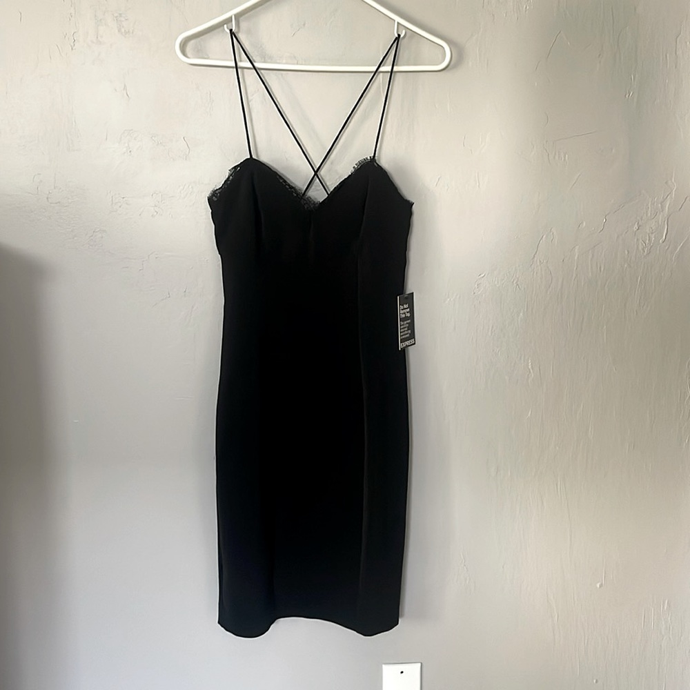 Women’s Little Black Dress. Express. Size 0. New with tags. Slight Lace detail.
